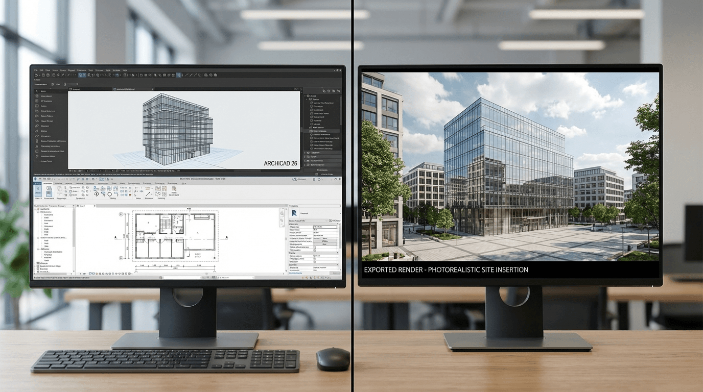 3D Insertion from Archicad, Revit, and BIM software