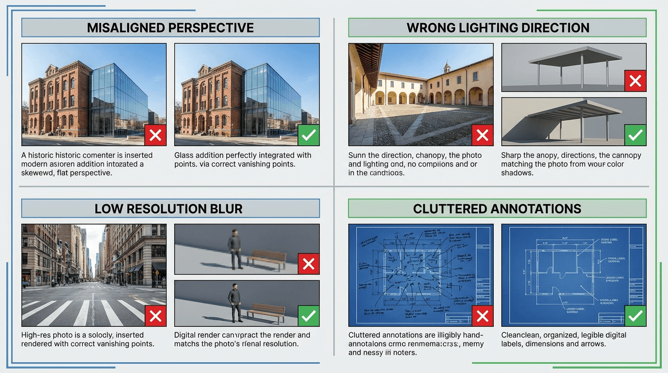 Common mistakes to avoid in 3D architectural insertion